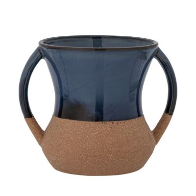 Devi Vase, Bleu, Grès (L19xH15xW15 cm)