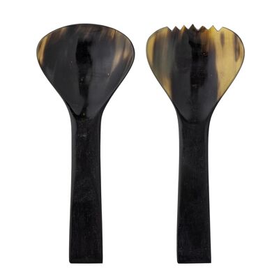 Aviaja Salad Servers, Nature, Horn (L18,5xW8 cm, Set of 2)