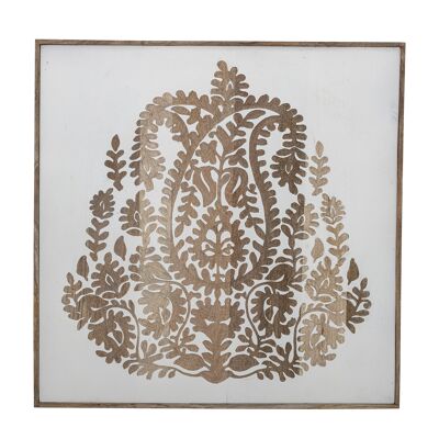 Nevil Wall Decor, White, Mango (L70xH70xW2 cm)