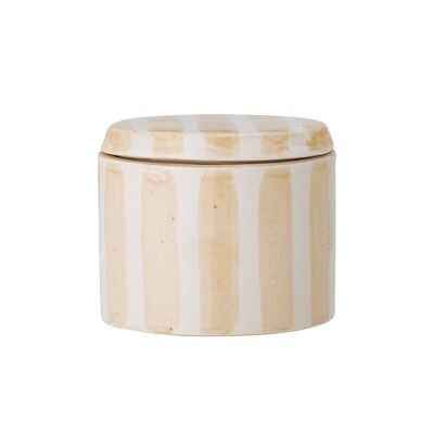 Cathe Jar w/Lid, Yellow, Stoneware (D9xH7,5 cm)