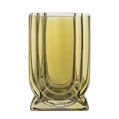 Issey Vase, Green, Glass (L10xH15xW9 cm)
