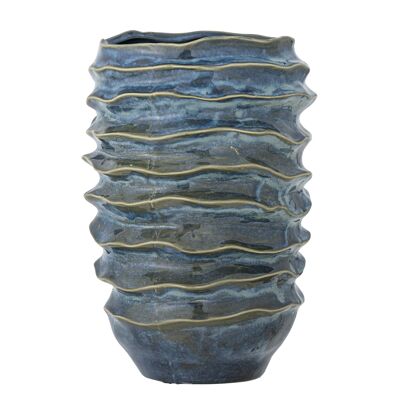 Arturo Vase, Blue, Stoneware (D18xH27,5 cm)