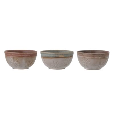 Aster Bowl, Brown, Stoneware (D11xH5,5 cm, Set of 3)