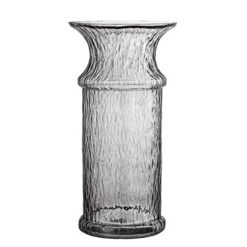 Vase Dida, gris, verre (D20xH38 cm)