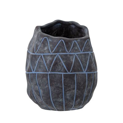 Ivo Deco Vase, Blue, Ceramic (D15xH18 cm)