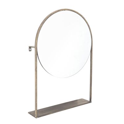 Specchio Hayley, ottone, metallo (L50xH76xL13 cm)