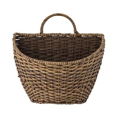 Riff Wall Basket, Brown, Rattan (L29xH23xW18 cm)