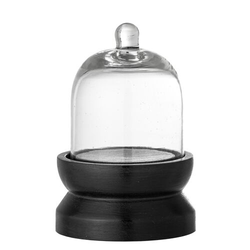 Talisa Deco Dome, Black, Glass (D9xH14 cm)