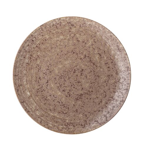 Columbine Plate, Brown, Stoneware (D27 cm)