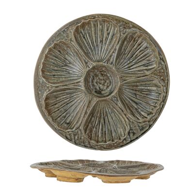 Lois Tray, Brown, Stoneware (D26 cm)