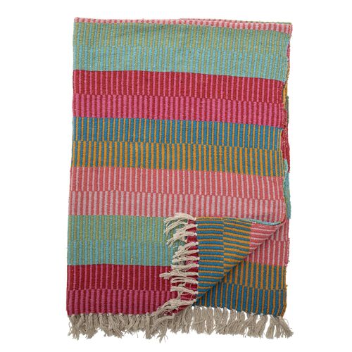 Isnel Throw, Green, Recycled Cotton (L160xW130 cm)