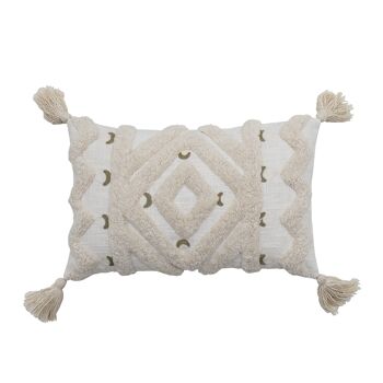 Coussin Elyn, nature, coton (L50xl30 cm) 1