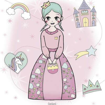 Guirlande à colorier  : Princesses