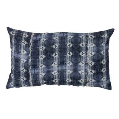 Coussin Doth, bleu, coton (L60xl35 cm)