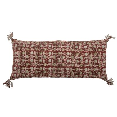 Deven Cushion, Red, Cotton (L80xW35 cm)