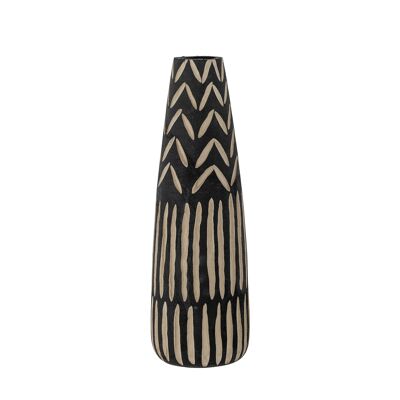 Noami Deco Vase, Black, Paulownia (D15xH46 cm)