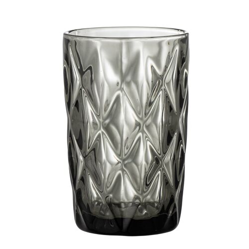 Asana Drinking Glass, Grey, Glass (D8xH12,5 cm)