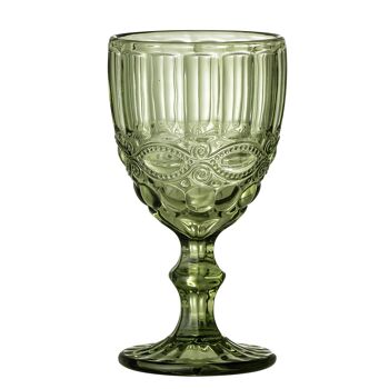 Verre à vin Florie, vert, verre (D8,5xH17 cm, lot de 4)