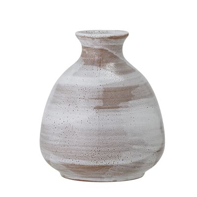 Delano Vase, White, Stoneware (H9xW8,5 cm)