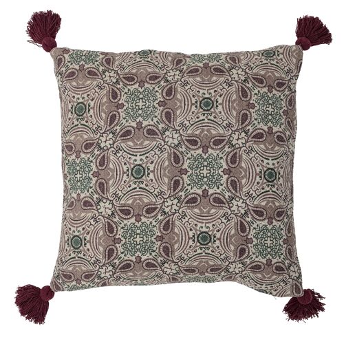 Fibi Cushion, Purple, Recycled Cotton (L60xW60 cm)