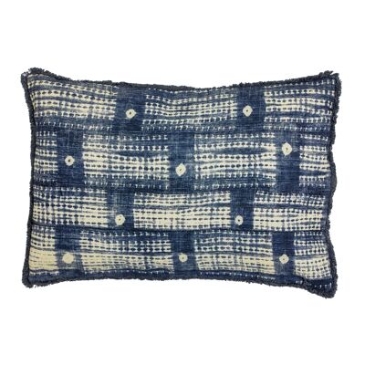 Cojín Fillippa, azul, algodón (L60xW40 cm)