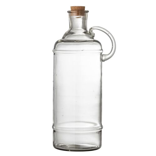 Bjork Bottle w/Lid, Clear, Glass (L20,5xH44,5xW15 cm)