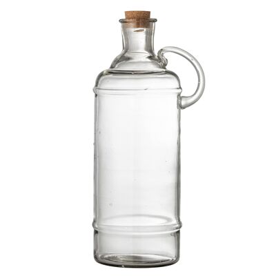 Botella Bjork con tapa, transparente, vidrio (L20,5xH44,5xW15 cm)