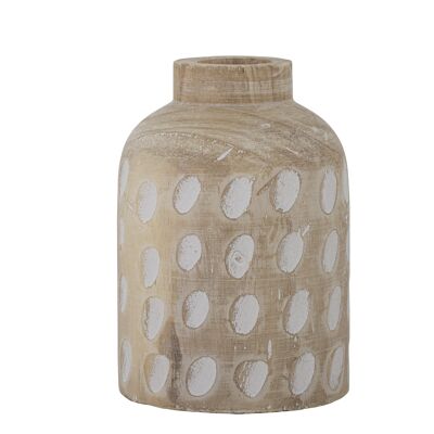 Pon Deco Vase, Nature, Paulownia (D12,5xH18 cm)
