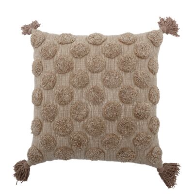 Binette Cushion, Brown, Cotton (L45xW45 cm)
