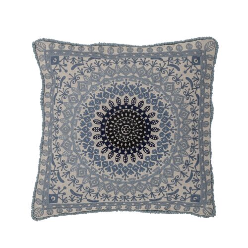 Edma Cushion, Blue, Cotton (L45xW45 cm)