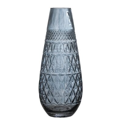 Dothea Vase, Blue, Glass (D13xH30 cm)
