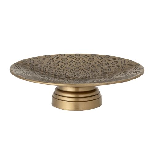 Chillie Cake Tray, Gold, Metal (D27xH7 cm)