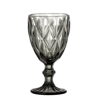 Asana Wine Glass, Grey, Glass (D8,5xH15,5 cm)