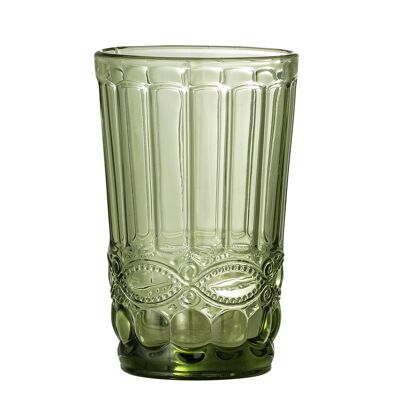 Florie Vaso, Verde, Vidrio (D8xH12,5 cm, Paquete de 4)