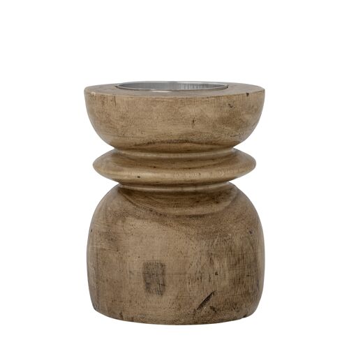 Pippin Candle Holder, Nature, Paulownia (D13xH17 cm)