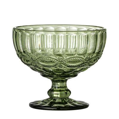 Florie Bowl, Green, Glass (D12xH10,5xW7,5 cm, Pack of 4)