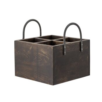 Boîte de rangement Janne, marron, bois recyclé (L22,5xH22,5xl22 cm) 1