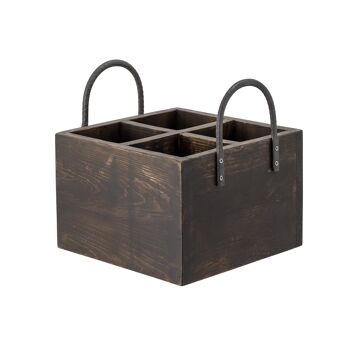Boîte de rangement Janne, marron, bois recyclé (L22,5xH22,5xl22 cm) 3