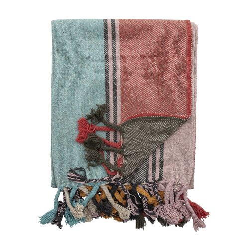 Serena Throw, Red, Recycled Cotton (L160xW130 cm)