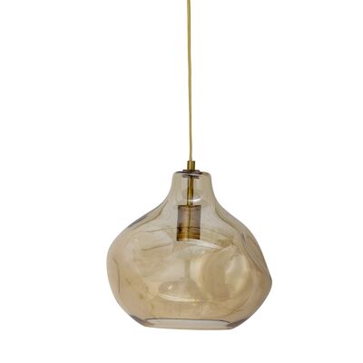 Azizi Pendant Lamp, Brown, Glass (D30xH30 cm)