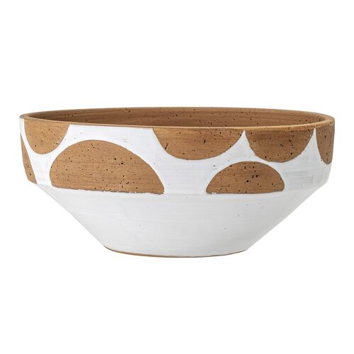 Avil Deco Bowl, White, Terracotta (D32xH13,5 cm)