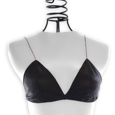 VELMA | BLACK | LEATHER BRA