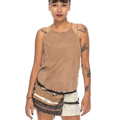 ABIGAIL | CAMISOLA DE PIEL - 36 - Tan