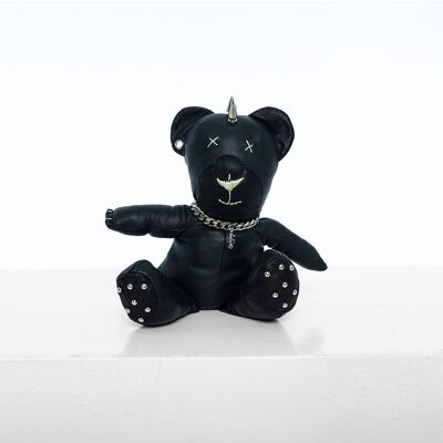 PELUCHE PUNK | NEGRO | OSO DE CUERO