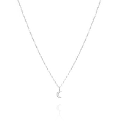 Stars Align Moon necklace sterling silver - 16" - sterling silver