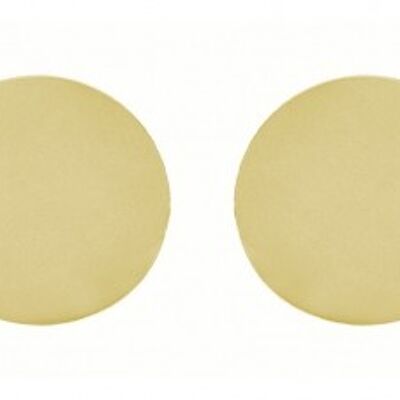 Round ear studs with a zirconia gold - M