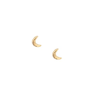 Moon studs - sterling silver