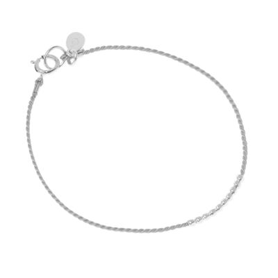 Silk bracelet, Silver 1