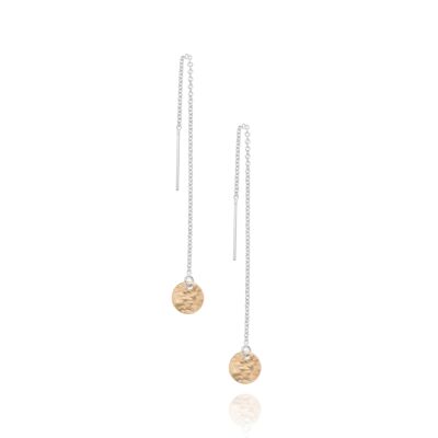 Waterfall earrings, Sterling Silver & 14k Filled Gold