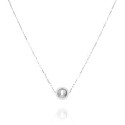 Large sphere necklace, silver